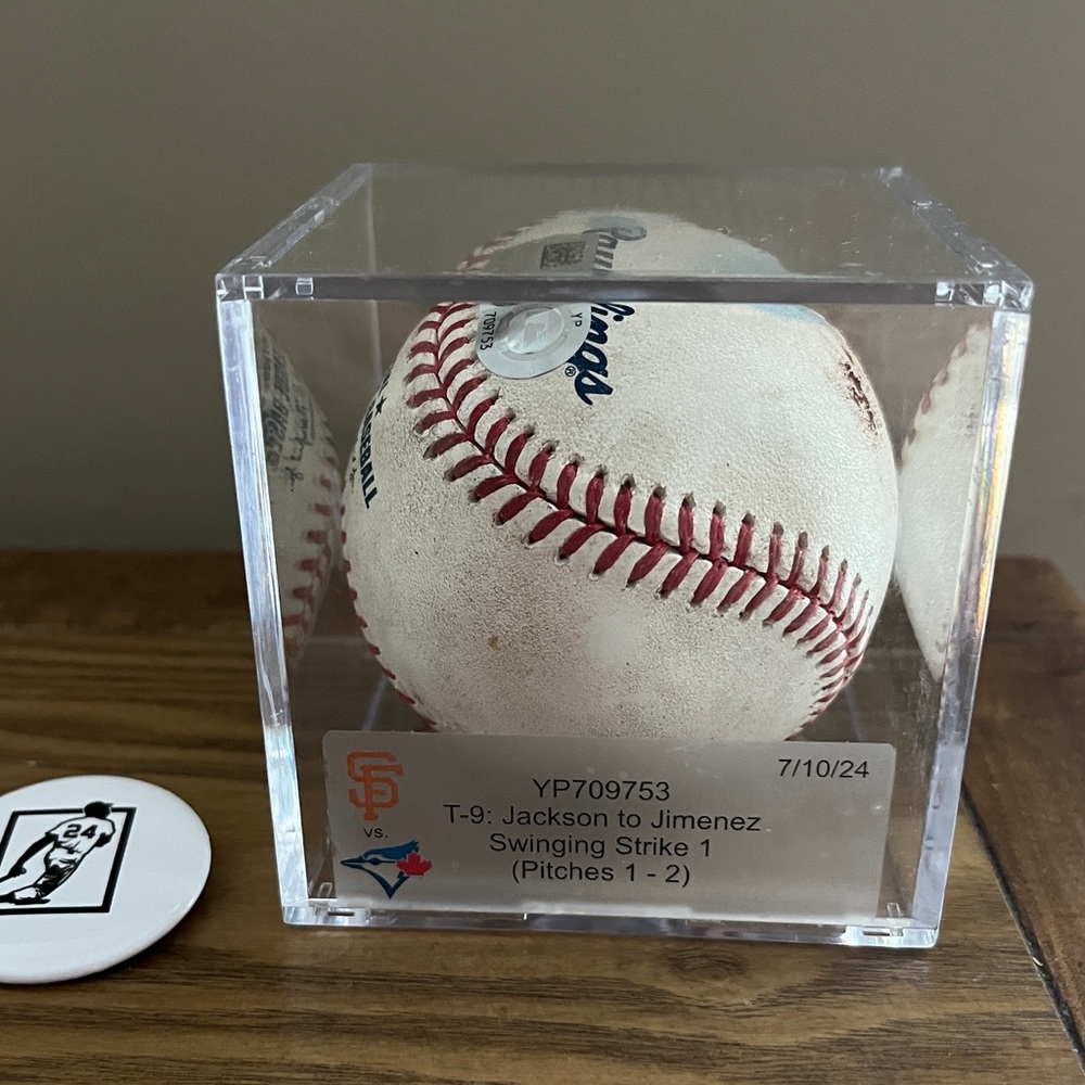 SF Giants vs Cardinals 7/10/24 Game Used Ball MLB Authentication Jackson Jimenez - Picture 9 of 14